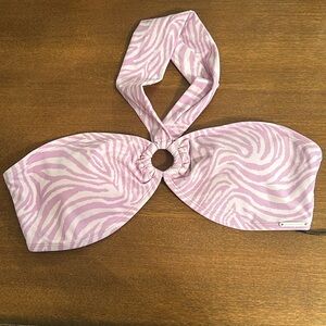 NWOT Kendall & Kylie Zebra Bikini Top